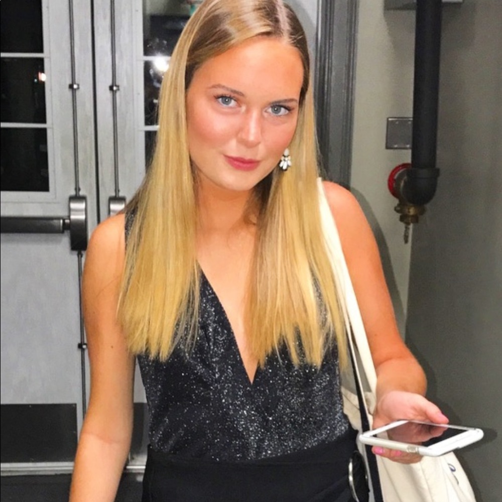 Black sparkle bodysuit